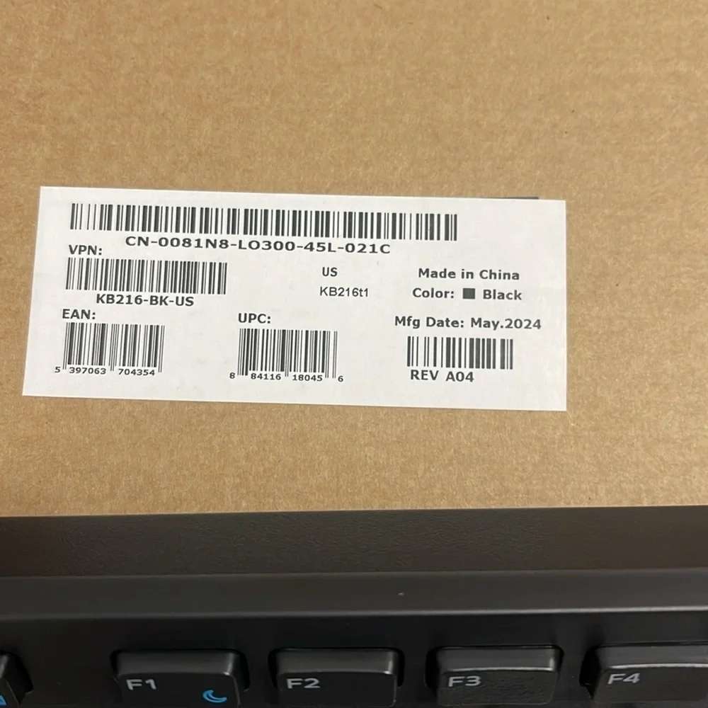 Dell Keyboard KB216-BK-US (New)